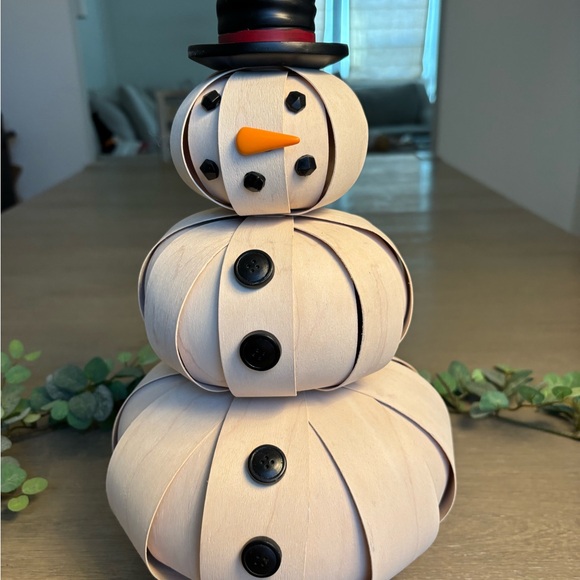 Longaberger Snowman Decor with Black and Orange Accents - Picture 2 of 12